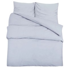 vidaXL Set Copripiumino Grigio 200x220 cm in Microfibra Leggera