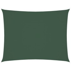 vidaXL Parasole a Vela Oxford Rettangolare 4x5 m Verde Scuro