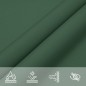 vidaXL Parasole a Vela Oxford Rettangolare 4x5 m Verde Scuro