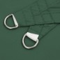 vidaXL Parasole a Vela Oxford Rettangolare 4x5 m Verde Scuro