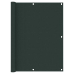 vidaXL Paravento da Balcone Verde Scuro 120x600 cm Tessuto Oxford