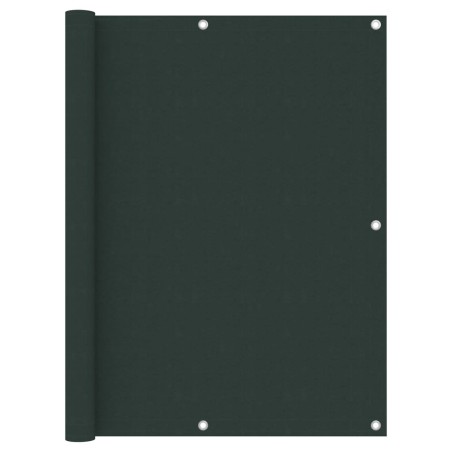 vidaXL Paravento da Balcone Verde Scuro 120x600 cm Tessuto Oxford