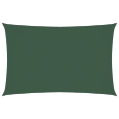 vidaXL Parasole a Vela Oxford Rettangolare 4x7 m Verde Scuro