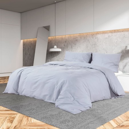 vidaXL Set Copripiumino Grigio 260x240 cm in Microfibra Leggera