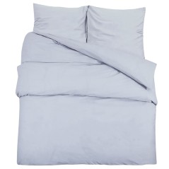 vidaXL Set Copripiumino Grigio 260x240 cm in Microfibra Leggera