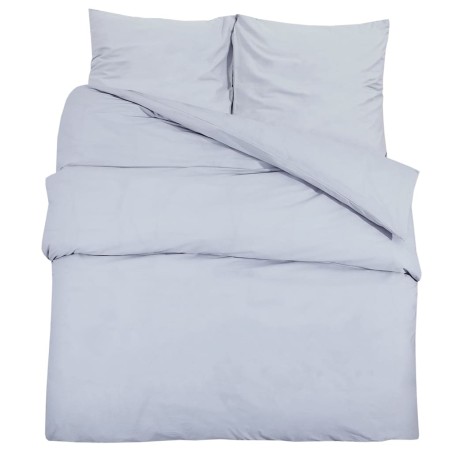 vidaXL Set Copripiumino Grigio 260x240 cm in Microfibra Leggera
