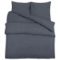 vidaXL Set Copripiumino Antracite 260x240 cm in Cotone vidaXL Set Copripiumino Antracite 260x240 cm in Cotone