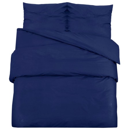 vidaXL Set Copripiumino Blu Marino 260x220 cm in Cotone