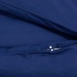 vidaXL Set Copripiumino Blu Marino 260x220 cm in Cotone vidaXL Set Copripiumino Blu Marino 260x220 cm in Cotone