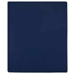 vidaXL Lenzuola con Angoli Jersey 2pz Blu Marino 180x200 cm Cotone