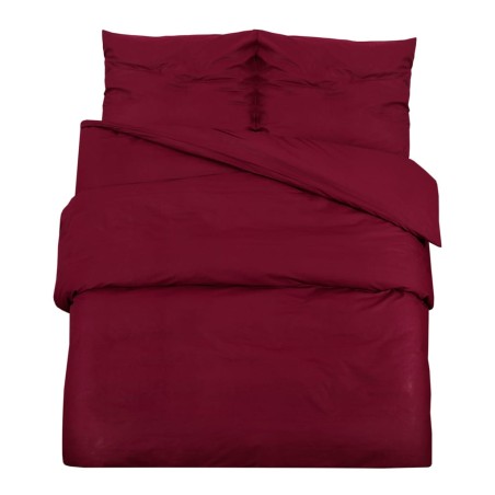 vidaXL Set Copripiumino Bordò 240x220 cm in Cotone