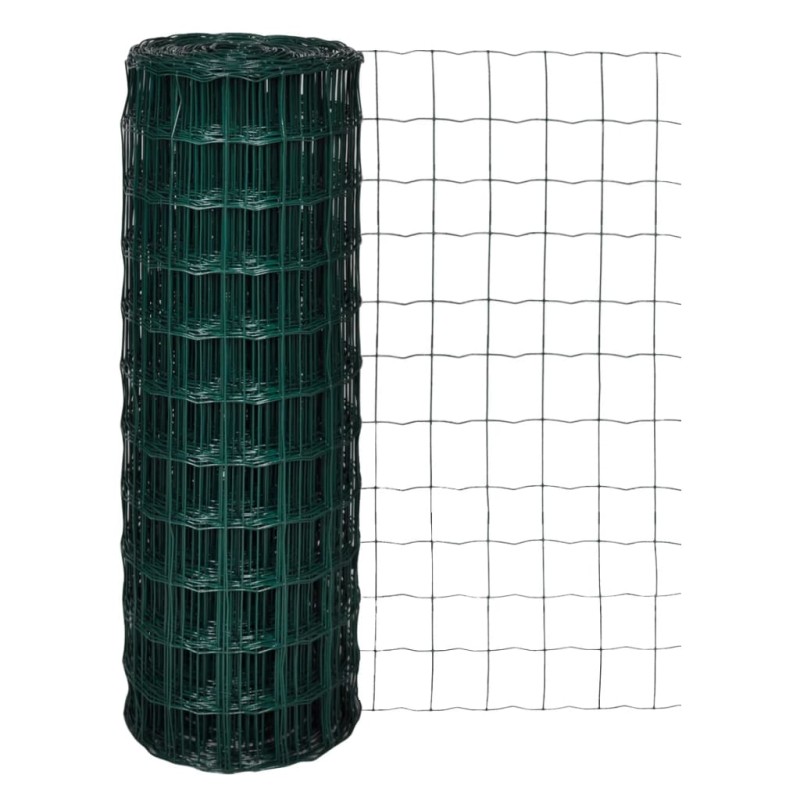 vidaXL Recinzione Euro in Acciaio 10x1,7 m Verde vidaXL Recinzione Euro in Acciaio 10x1,7 m Verde