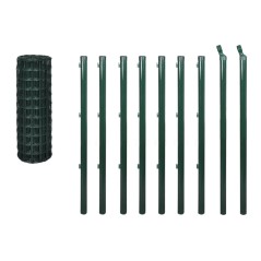 vidaXL Recinzione Euro in Acciaio 10x1 m Verde 