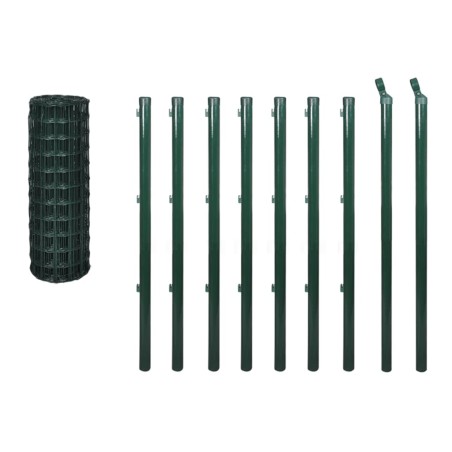 vidaXL Recinzione Euro in Acciaio 10x1 m Verde 