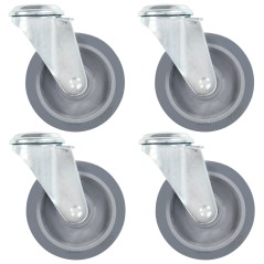 vidaXL Ruote Girevoli con Foro per Bulloni 4 pz 100 mm