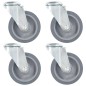 vidaXL Ruote Girevoli con Foro per Bulloni 4 pz 100 mm vidaXL Ruote Girevoli con Foro per Bulloni 4 pz 100 mm