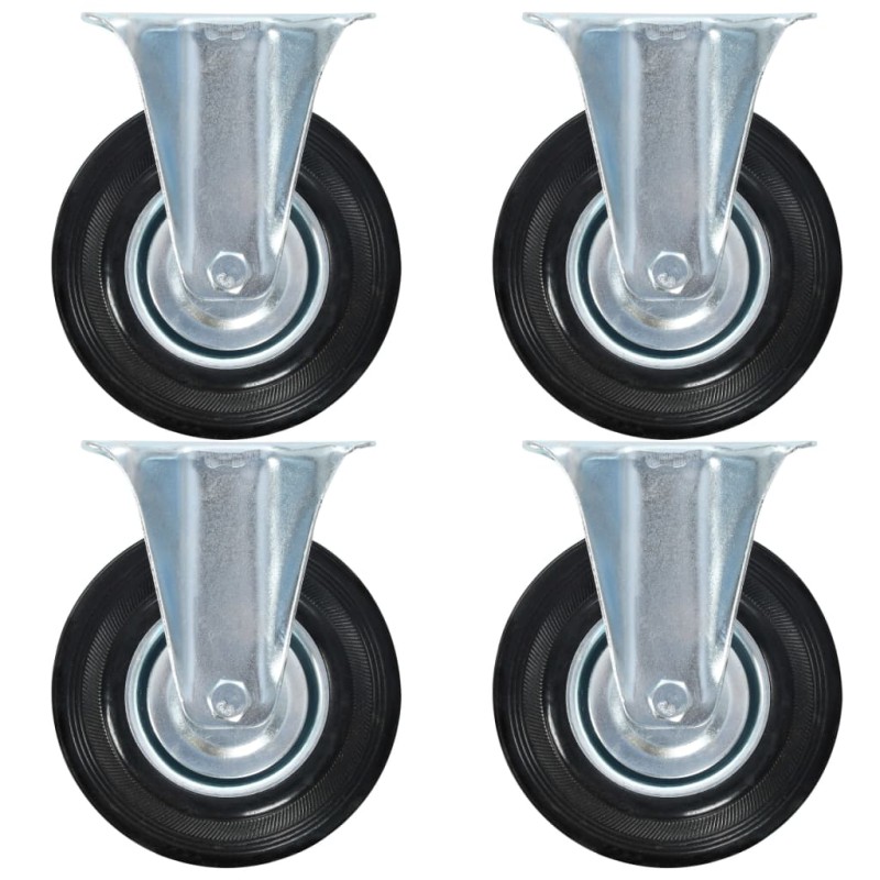 vidaXL Rotelle Fisse 4 pz 125 mm