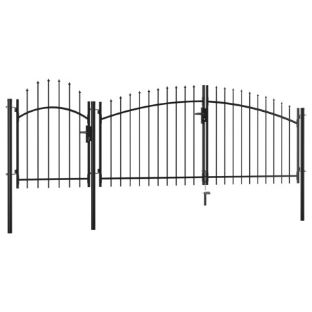 vidaXL Cancello da Giardino in Acciaio 2x4 m Nero
