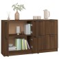 Credenze 2 pz Rovere Marrone 60x30x70 cm in Legno Multistrato Credenze 2 pz Rovere Marrone 60x30x70 cm in Legno Multistrato