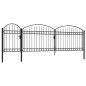 VidaXL Cancello da Giardino ad Arco in Acciaio 2x5 m Nero VidaXL Cancello da Giardino ad Arco in Acciaio 2x5 m Nero