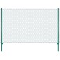 vidaXL Rete per Recinzione con Pali in Acciaio 25x1,5 m Verde vidaXL Rete per Recinzione con Pali in Acciaio 25x1,5 m Verde