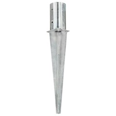vidaXL Picchetti di Terra 6 pz Argento 8x61 cm in Acciaio Zincato