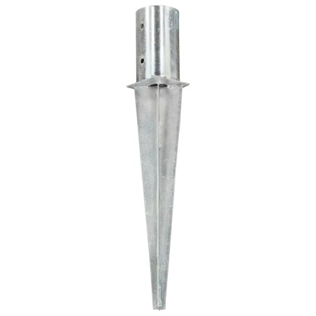 vidaXL Picchetti di Terra 6 pz Argento 8x61 cm in Acciaio Zincato