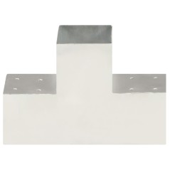 vidaXL Connettore per Pali a Forma di T in Metallo Zincato 101x101 mm