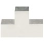 vidaXL Connettore per Pali a Forma di T in Metallo Zincato 101x101 mm vidaXL Connettore per Pali a Forma di T in Metallo Zincato 101x101 mm
