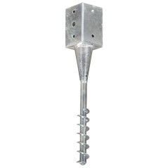 vidaXL Picchetti di Terra 2 pz Argento 9x9x56 cm in Acciaio Zincato
