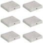 vidaXL Tappi per Pali a Piramide 6 pz in Metallo Zincato 91x91 mm vidaXL Tappi per Pali a Piramide 6 pz in Metallo Zincato 91x91 mm