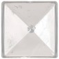 vidaXL Tappi per Pali a Piramide 6 pz in Metallo Zincato 91x91 mm vidaXL Tappi per Pali a Piramide 6 pz in Metallo Zincato 91x91 mm