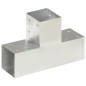 vidaXL Connettori per Pali a Forma di T 4 pz Metallo Zincato 91x91 mm vidaXL Connettori per Pali a Forma di T 4 pz Metallo Zincato 91x91 mm