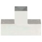 vidaXL Connettori per Pali a Forma di T 4 pz Metallo Zincato 91x91 mm vidaXL Connettori per Pali a Forma di T 4 pz Metallo Zincato 91x91 mm
