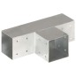 vidaXL Connettori per Pali a Forma di T 4 pz Metallo Zincato 91x91 mm vidaXL Connettori per Pali a Forma di T 4 pz Metallo Zincato 91x91 mm