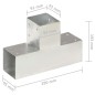 vidaXL Connettori per Pali a Forma di T 4 pz Metallo Zincato 91x91 mm vidaXL Connettori per Pali a Forma di T 4 pz Metallo Zincato 91x91 mm