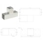 vidaXL Connettori per Pali a Forma di T 4 pz Metallo Zincato 91x91 mm vidaXL Connettori per Pali a Forma di T 4 pz Metallo Zincato 91x91 mm