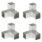vidaXL Connettori per Pali a Forma di Y 4 pz Metallo Zincato 81x81 mm vidaXL Connettori per Pali a Forma di Y 4 pz Metallo Zincato 81x81 mm