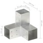 vidaXL Connettori per Pali a Forma di Y 4 pz Metallo Zincato 81x81 mm vidaXL Connettori per Pali a Forma di Y 4 pz Metallo Zincato 81x81 mm