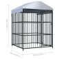 vidaXL Canile da Esterno con Tetto 150x150x210 cm vidaXL Canile da Esterno con Tetto 150x150x210 cm