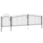 vidaXL Cancello da Giardino con Punta a Lancia 5x1,75 m Nero vidaXL Cancello da Giardino con Punta a Lancia 5x1,75 m Nero