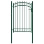 vidaXL Cancello per Recinzione con Punte in Acciaio 100x150 cm Verde vidaXL Cancello per Recinzione con Punte in Acciaio 100x150 cm Verde
