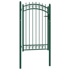 vidaXL Cancello per Recinzione con Punte in Acciaio 100x150 cm Verde