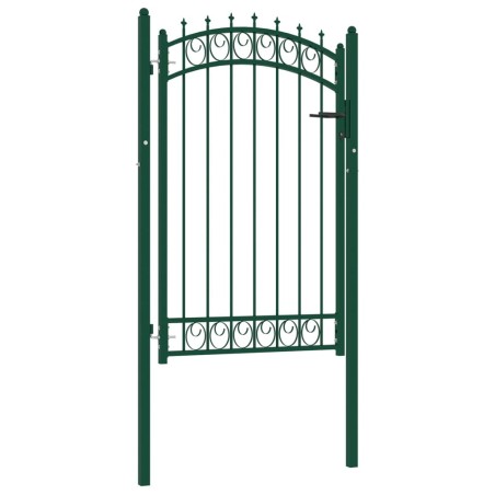 vidaXL Cancello per Recinzione con Punte in Acciaio 100x150 cm Verde