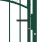 vidaXL Cancello per Recinzione con Punte in Acciaio 100x150 cm Verde vidaXL Cancello per Recinzione con Punte in Acciaio 100x150 cm Verde