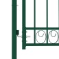 vidaXL Cancello per Recinzione con Punte in Acciaio 100x150 cm Verde vidaXL Cancello per Recinzione con Punte in Acciaio 100x150 cm Verde