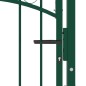 vidaXL Cancello per Recinzione ad Arco in Acciaio 100x100 cm Verde