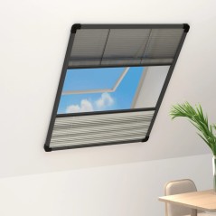 vidaXL Zanzariera Plissettata in Alluminio 60x80 cm con Tendina