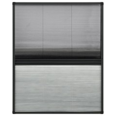 vidaXL Zanzariera Plissettata in Alluminio 60x80 cm con Tendina