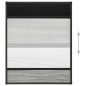 vidaXL Zanzariera Plissettata in Alluminio 60x80 cm con Tendina